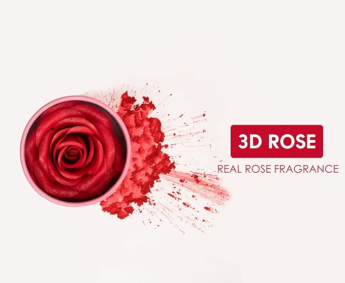 3D petal rose makeup blush gift highlighter Rare beauty blush rubor forma de rosa real rose flower red blush (Red Rose)