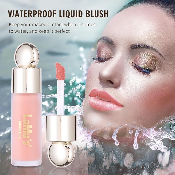 LaMu'S COSMETICS Soft Pinch Weightless Liquid Blush, Long-Lasting Beauty Natural Waterproof Face Liquid Blush For All-Day Wear (Bliss-Nude Pink, 0.25fl.oz/7.5ml)