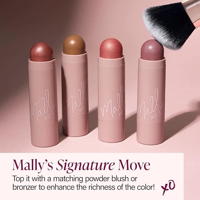 Mally Beauty Shimmer, Shape & Glow Plus Face Defining Stick, Sun Kissed Bronze
