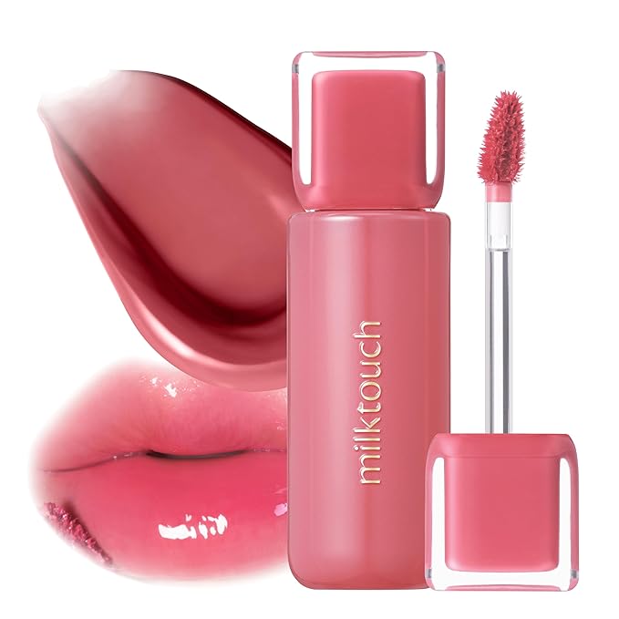 MILKTOUCH Jelly Fit Glow Lip Tint - Hydrating Lip Gloss with Long-Lasting Moisture, Color Stain, Lightweight Formula, Radiant Shine, Perfect for Daily Use, Korean Lip (04 Mute-Ficial Plum, 4ml)