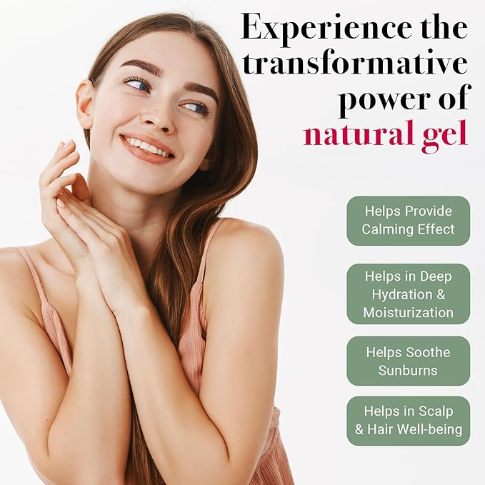 Aloe Vera Gel 12 oz | Unscented Aloe Vera For Face, Skin, Scalp & Hair | by Yogi’s Gift®