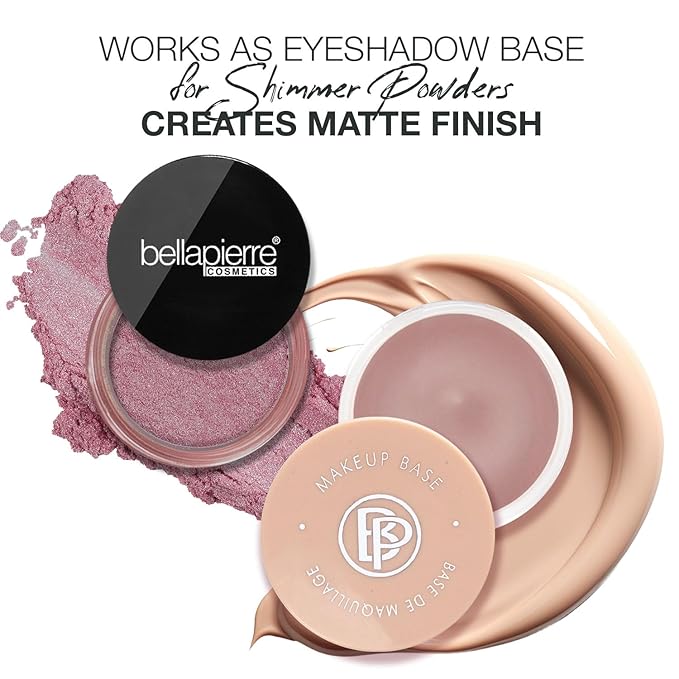 bellapierre Makeup Base | Waterproof, Long Lasting Formula | Flawless Complexion | Hypoallergenic & Safe for All Skin Types | Non-Toxic and Paraben Free | Oil and Cruelty Free - 0.3-Ounce