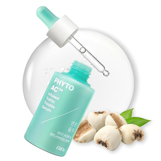 Phyto ac Infused Yulmu Trouble Serum, Korean Natural Facial Serum for Smooth Skin, Sensitive Skin, Redness Reducing and Soothing Serum, Korean Skin Care, 1.52 Fl Oz