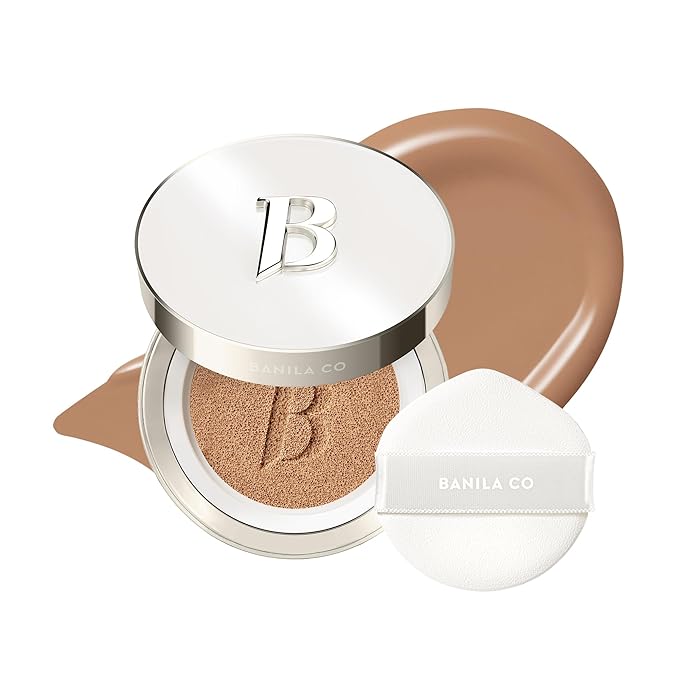 BANILA CO Covericious Ultimate Cover Cushion | Up to 100HR Long-Wear Foundation | 20 Shades for All Skin Tones | Matte & Lightweight Finish | Korean Cushion Foundation (14g / 0.49 oz), 34C HAZELNUT
