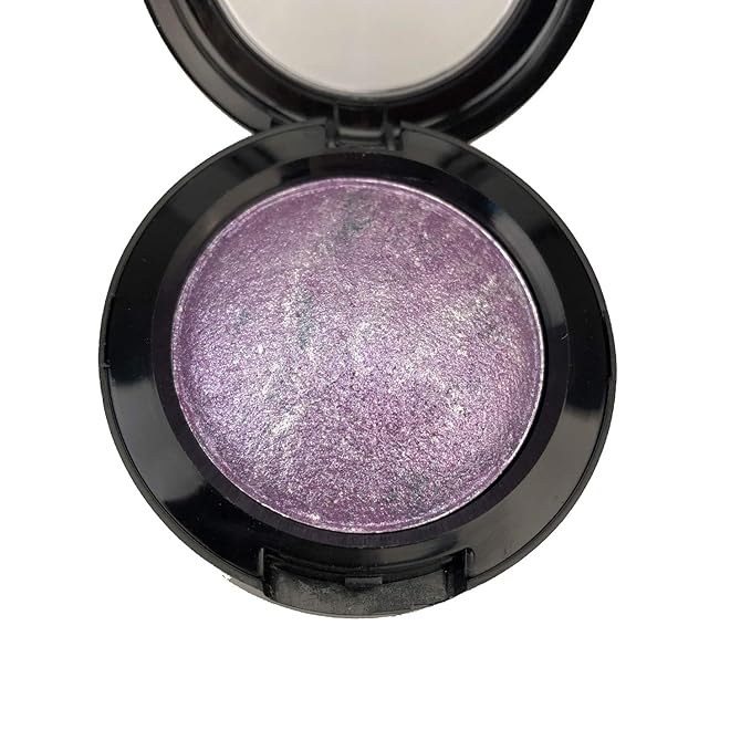 Mallofusa Single Color Baked Eye Shadow Powder Palette in Shimmer 15 Metallic Colors Optional (Rose Purple)