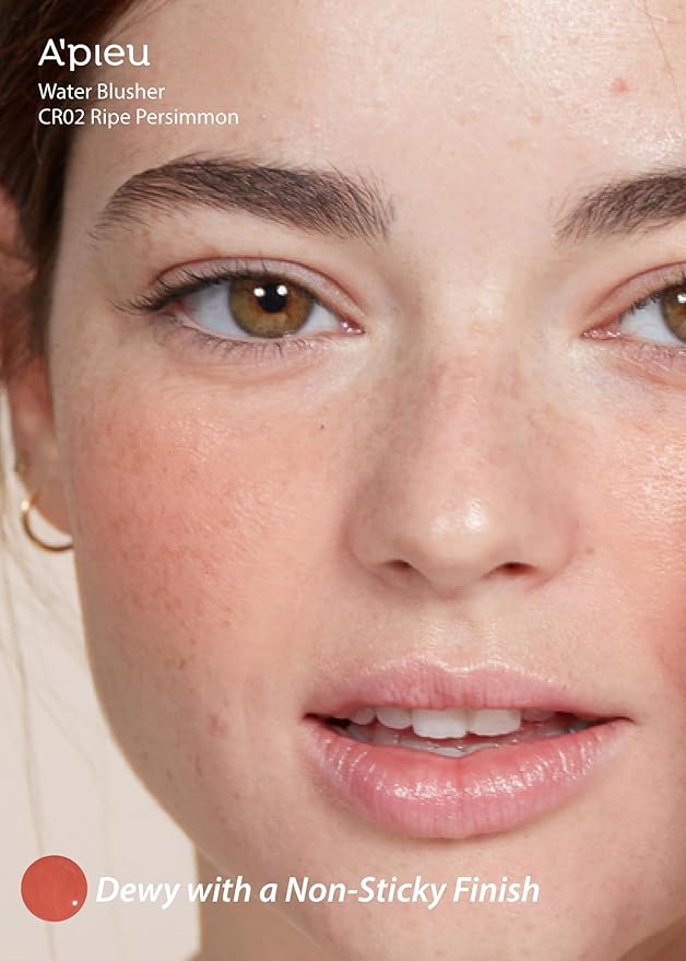 A'PIEU Juicy-Pang Water Blusher [CR02] (0.31 fl oz) - Dewy-Liquid Cheek Color with Fruity Tint and Soft Blendable Texture. Fruit Extract Blend, Rose Flower Water.