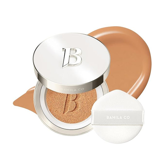BANILA CO Covericious Ultimate Cover Cushion | Up to 100HR Long-Wear Foundation | 20 Shades for All Skin Tones | Matte & Lightweight Finish | Korean Cushion Foundation (14g / 0.49 oz), 32W WALNUT