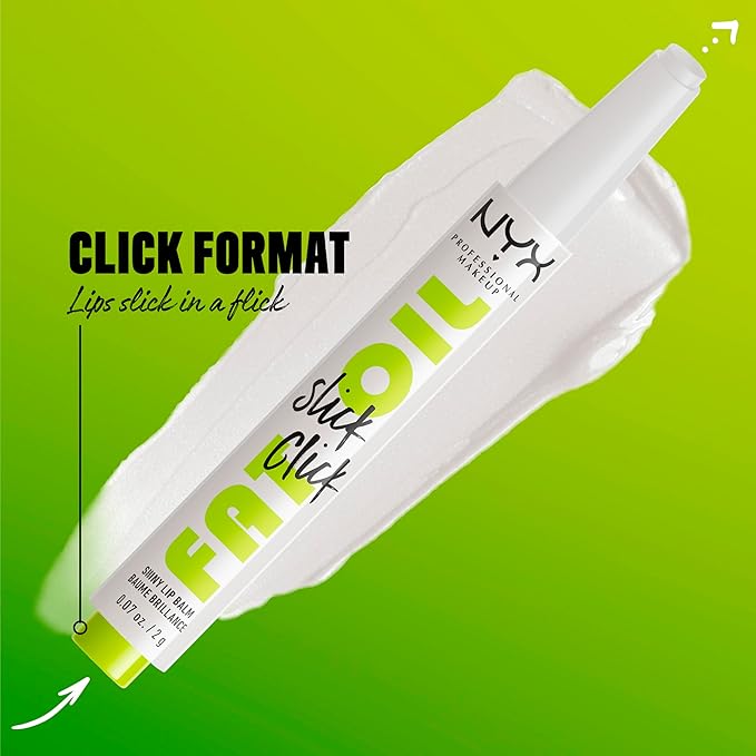 NYX PROFESSIONAL MAKEUP Fat Oil Slick Click, Lightweight, Buildable Pigmented Vegan Lip Balm - Going Live
