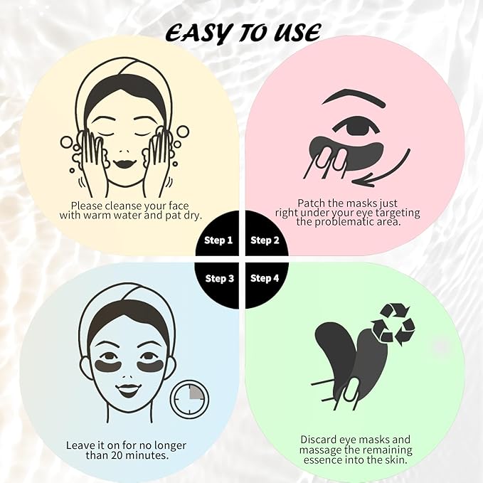 Under Eye Patches (8 Pairs), Aloe Vera Eye Masks for Dark Circles Puffy Eyes Undereye Bags, Collagen Eye Patches for Repair and Intensely Hydrate, Skin Care Gift for Her