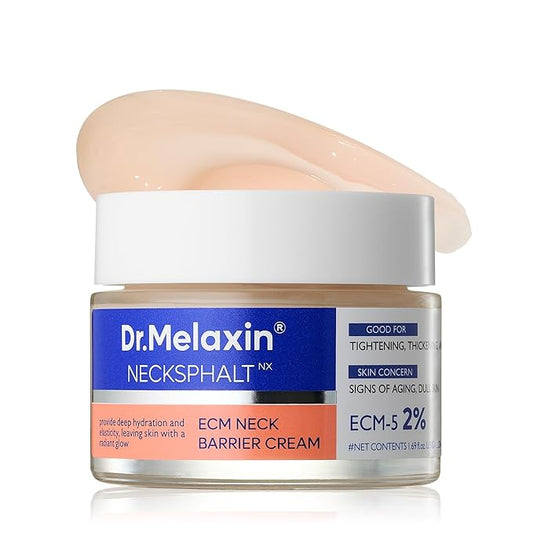 Necksphalt Neck ECM Barrier Cream for Anti-Aging Neck Skin, Tightening Wrinkles for an Even Skin Tone and Neck Lift, 1.69 fl oz (50ml)