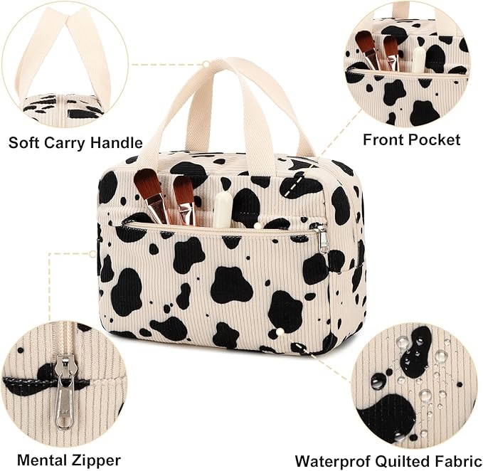 Makeup Bag for Women Cosmetic Bag Large Make Up Organizer Travel Toiletry Bags Waterproof Zipper Tote Pouch Purse for Girls