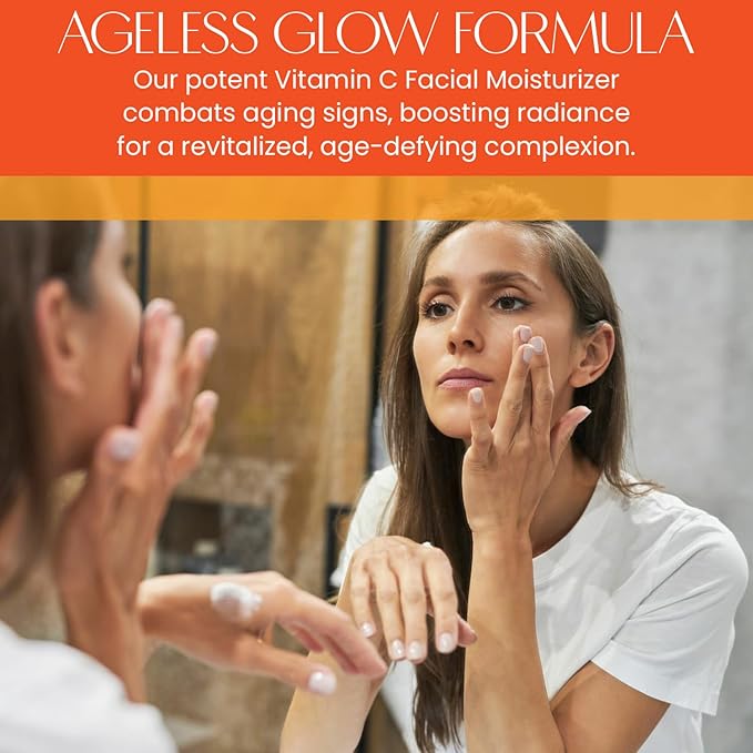 Vitamin C Facial Moisturizer - Hydrating & Anti-Aging, Smooths & Brightens Skin - Dermatologist Tested, Clean Beauty, Cruelty-Free Korean Skin Care for All Skin Types - 1.69 fl. oz