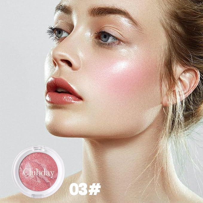 Classic Color Marbleized Blush Highlighting Face Power Blush Gifts for Women Long Lasting Glowing, Smooth, Blendable Fit For All Skin Tones,0.12 Oz-03