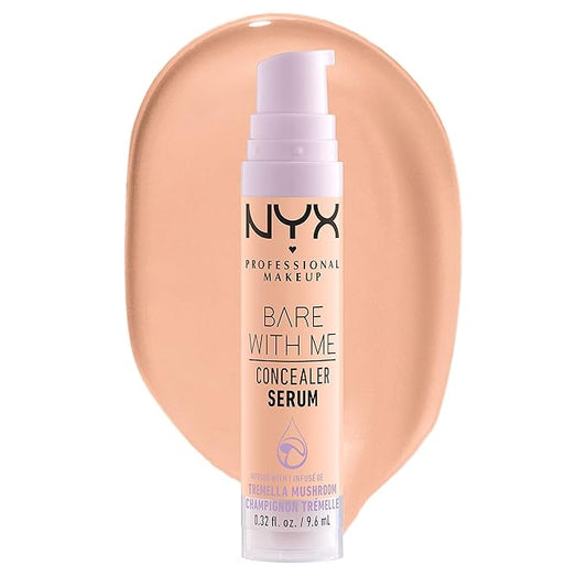 NYX PROFESSIONAL MAKEUP Bare With Me Concealer Serum, Up To 24Hr Hydration - Medium Vanilla