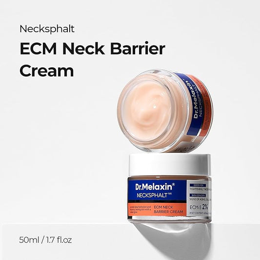 Necksphalt Neck ECM Barrier Cream for Anti-Aging Neck Skin, Tightening Wrinkles for an Even Skin Tone and Neck Lift, 1.69 fl oz (50ml)