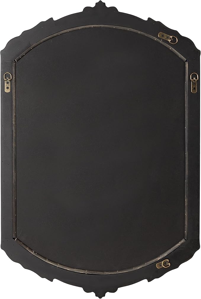 Kate and Laurel Berkshire Vintage Arched Wall Mirror, 24 x 36, Gold, Antique Ornate Arch Capsule Mirror with Detailed Frame Accenting and Classic Finish