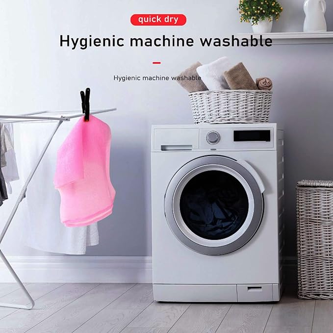 ARCH&M Exfoliating Washcloth, Exfoliating Body Scrubber, Back Scrubber for Shower, Japanese Bath Wash Cloth, Korean Exfoliating Luffah Towel, Beauty Sponge Loofah Scrub, 3 Pack, Off-White