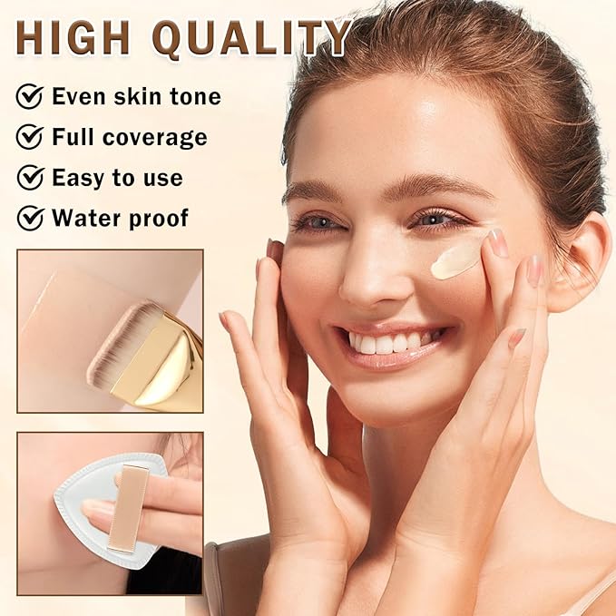 AIUEO Magic Minerals Airbrush Foundation Silk Smooth Airbrush Spray Foundation Full Coverage Flawless Setting Spray Makeup-Nude