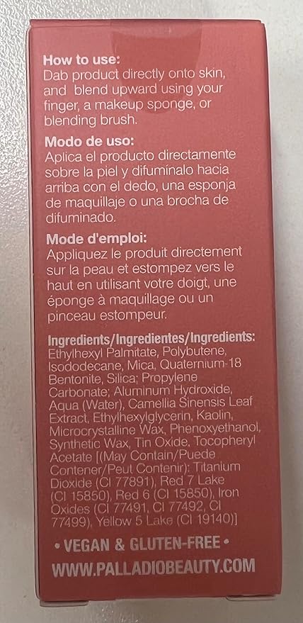 Palladio Liquid Blush for Cheeks & Lips 2-in-1 Makeup Face Blush, Weightless Cream Formula, Smudge Proof Long-Wearing Pigmented Blush, Natural Look Makeup Face Blushes, Dewy Finish, Rose Cloud