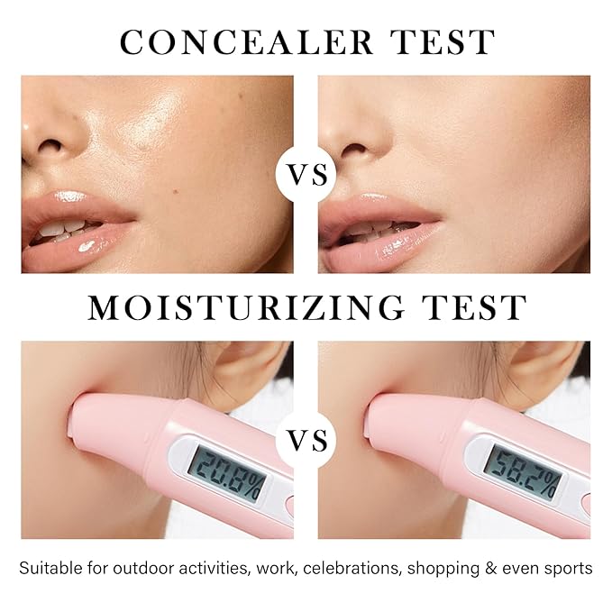 Mushroom Head Air Cushion CC Cream Foundation, 2PCS Full Coverage Concealer Foundation Face Makeup Set with Makeup Brush, Long-lasting Oil Control Moisturizing BB Cream, Even Skin Tone, Natural