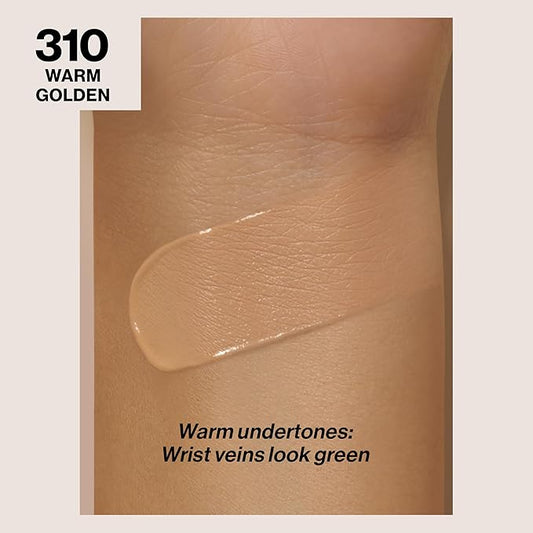 Revlon Liquid Foundation, ColorStay Face Makeup for Combination & Oily Skin, SPF 15, Medium-Full Coverage with Matte Finish, 310 Warm Golden, 1 Fl Oz