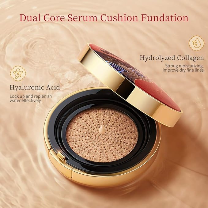 zeesea [Palace Identity Air Cushion BB Cream Moisturizing Foundation Waterproof Concealer Long Lasting Brighten Makeup Natural Cover (N03#Natural)