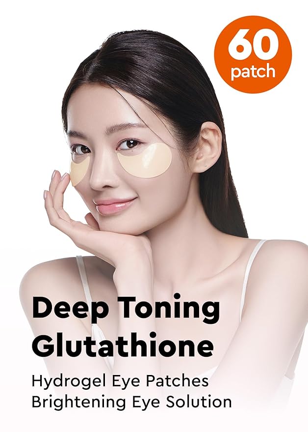 Bewants Hydrogel Eye Patches with Deep Toning Glutathione | 60 Patches | Under Eye Patches for Brightening and Radiance | Caffine & Niacinamide Eye Mask Patches | Korean Skincare