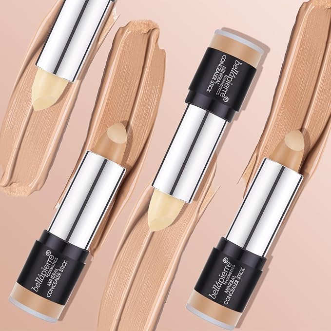 bellapierre Mineral Concealer Stick | Easy to Blend Natural Wax Matte Makeup | Hides Acne, Discoloration & Blemishes | Non-Toxic and Paraben Free | All Day Wear - (Light/Medium)