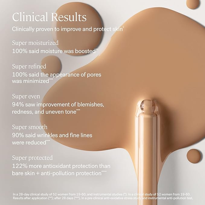 ILIA - Super Serum Skin Tint SPF 40 | Non-Comedogenic, Vegan, Lightweight to Help Against Blue Light, + Pollution while Hydrating, Smoothing, + Refining (Skye ST.5, 1 fl oz | 30 ml)