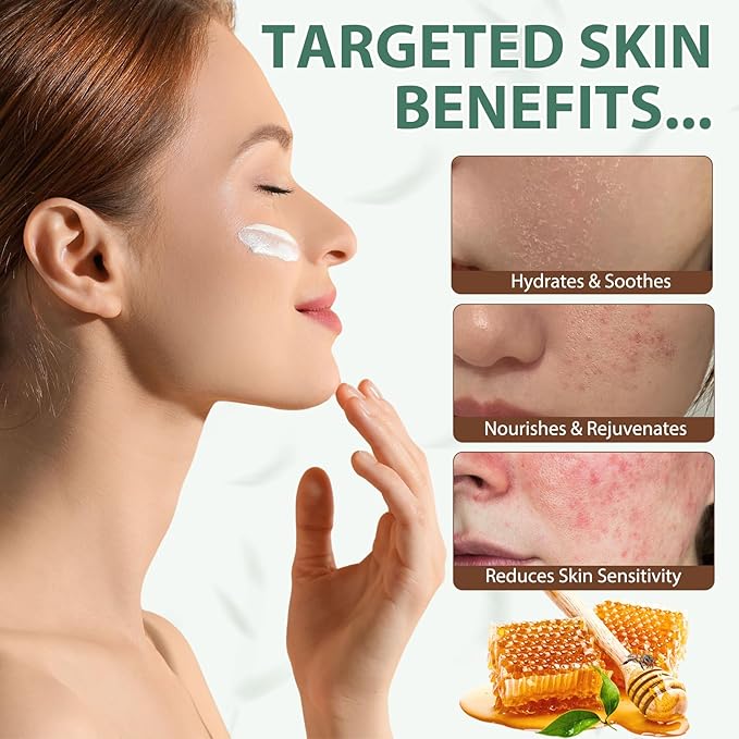 Beef Tallow for Skin, 100% Tallow and Honey Balm, Beef Tallow Moisturizer for Face, Deeply Moisturizing for Face & Body, Unscented Fast Absorption-4.2 Oz