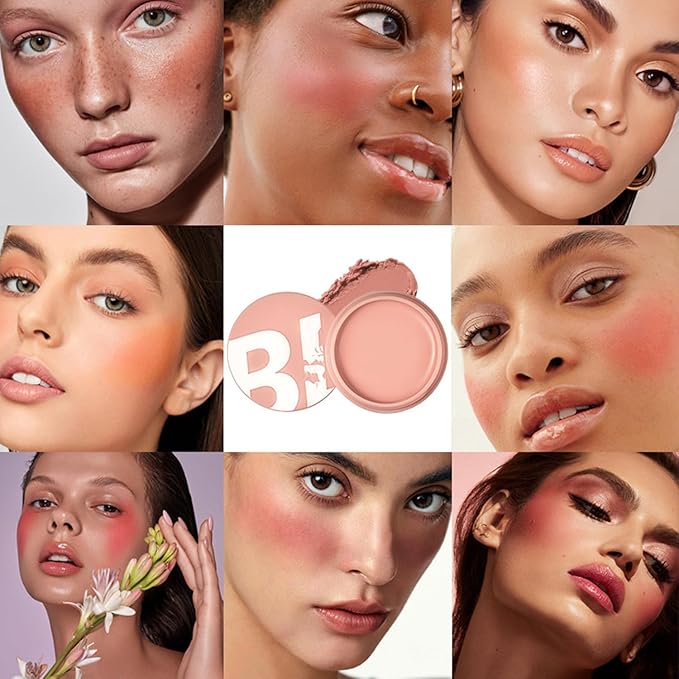 MAEPEOR Cream Blush 9 Color High-Pigmented Smooth Buildable Face Blush Long-Lasting Natural Look Blusher (Color 09)
