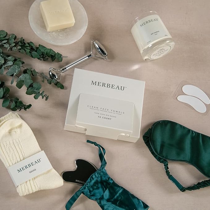 Luxury Self Care 13 Piece Gift Set – Non-Toxic, Clean Ingredients, Naturally-Scented Essential Oils, Candle, Socks, Bar Soap, Bath Bomb, Clean Towels, Hair Clip, Tumbler & More – Spa Kit, NEW