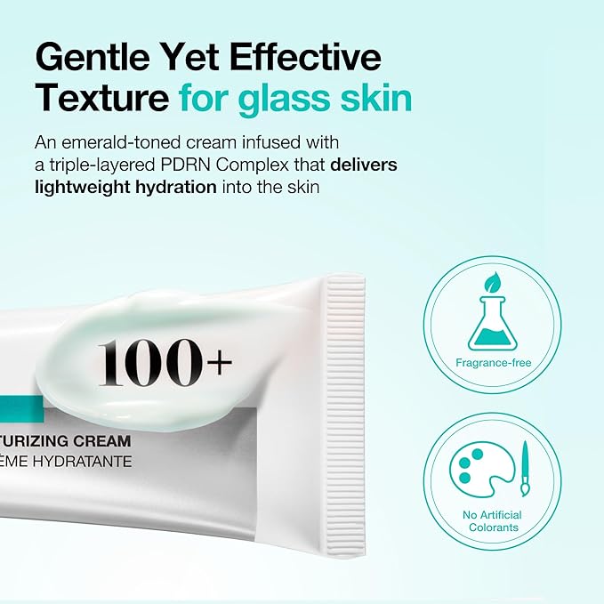 ANUA PDRN Hyaluronic Acid 100 Moisturizing Cream, Lightweight Hydrating Moisturizer with Salmon PDRN, Hyaluronic acid, Collagen for Glass Skin, Korean Skin Care (60ml / 2.02 fl. oz)