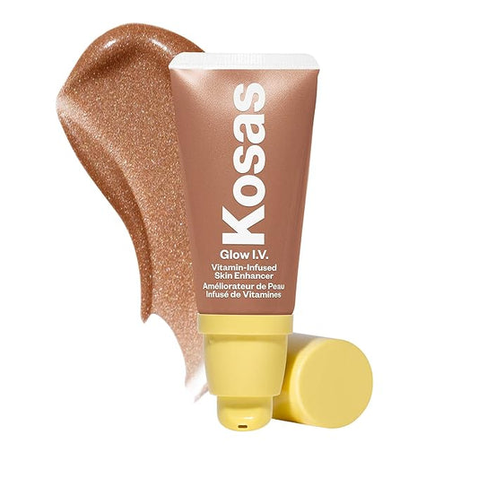 Kosas Glow I.V. Vitamin-Infused Skin Enhancer Face Makeup - Tinted Beauty Highlighter for a Healthy Glow - Awaken