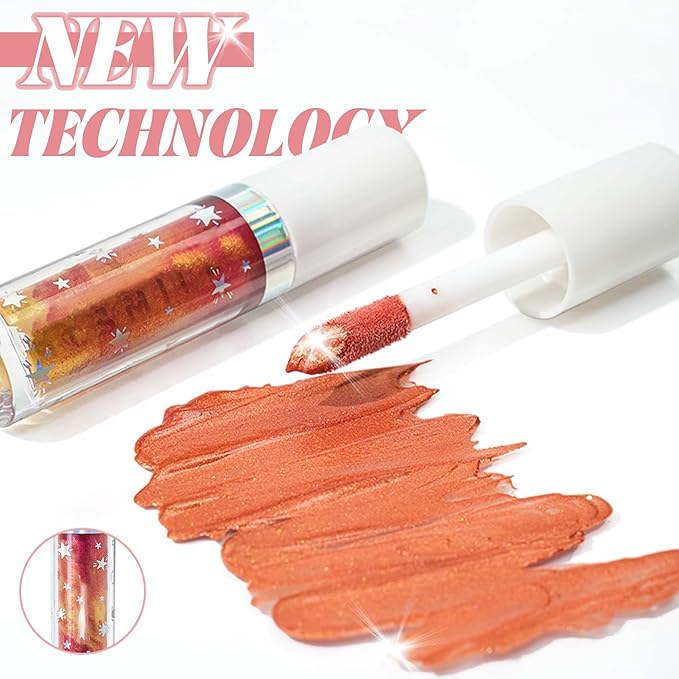 Marble Liquid Blush, Long-lasting Liquid Blush for Cheeks with High-pigment Color, Lightweight & Buildable Formula, Creates A Soft, Shimmery Finish (#01)