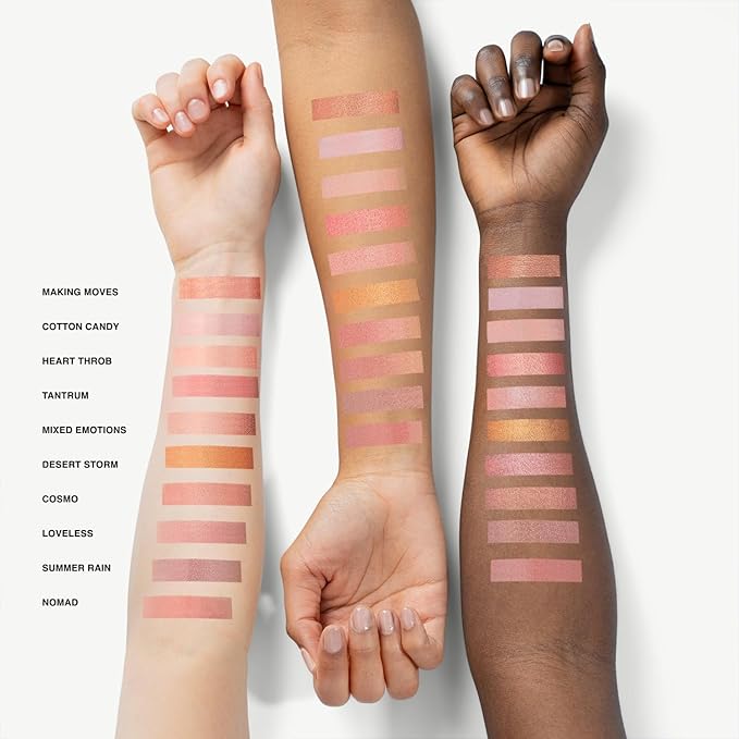 Phase Zero Makeup Powder Blusher - "Nomad" - 4g / 0.141 oz - Full Coverage, Natural Blush - Soft, Buildable Pink, Coral, Peach & Golden Hues - Matte & Shimmering Shades Gives Cheeks a Radiant Glow