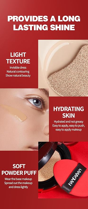 Cushion Foundation, Full Coverage & Weightless, Skin Fit Technology for Natural Radiance, Satin Glow Finish, Hydrating Long-Lasting Cushion, Anti-Caking (01# FAIR PORCELAIN, 0.21 Fl Oz (Pack of 1))