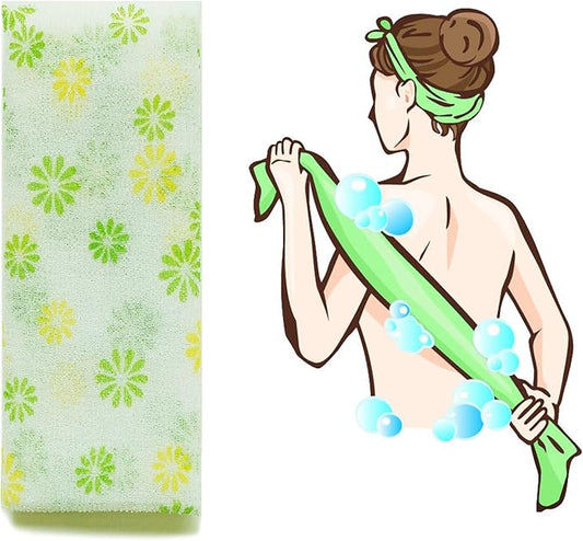 Premium Large Back Scrubber (Floral-Green)
