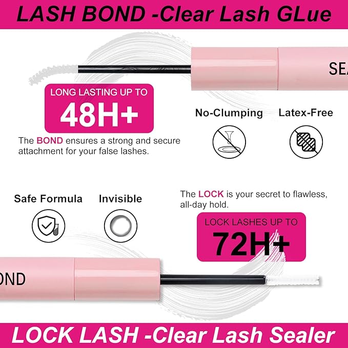 Fairy Lash Clusters Kit Fluffy Individual Lashes D Curl Cluster Eyelash Extensions 10-18mm DIY Lash Extension Kit Lash Bond and Seal Waterproof, Lash Applicator, Fairy-Kit