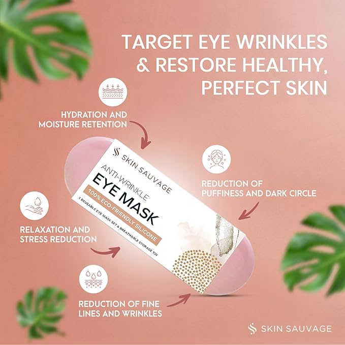 Anti-Wrinkle Eye Mask Set with Stylish Storage Tin to Revitalize and Rejuvenate