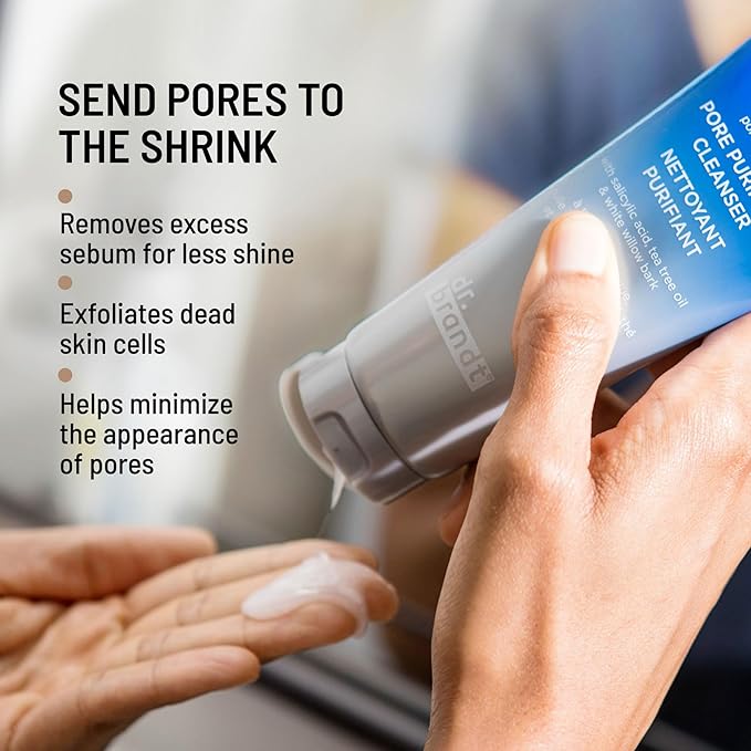 Dr. Brandt Pores No More, Pore Purifying Cleanser - Non-Drying Gel - Helps to Minimize the Appearance of Pores & Dissolves Impurities - 3.5 fl oz, Pack of 2