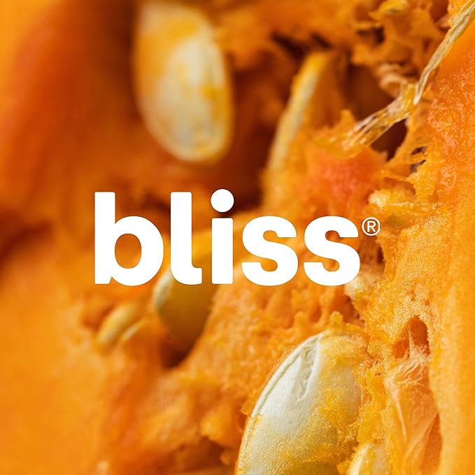 Bliss Pumpkin Powerhouse & Resurfacing Enzyme Mask - 10% AHA Pumpkin Blend with Prebiotics and Hyaluronic Acid for Smooth, Glowing Skin - Vegan, Clean, Cruelty-Free (1.7 Oz)