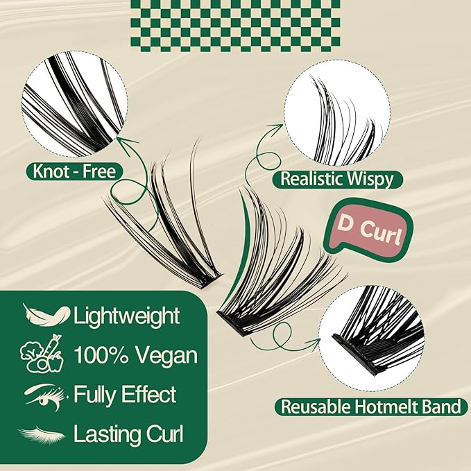 DIY Lash Extension Kit 280pcs Individual Lashes D Curl Eyelash Extension Kit KEYYOU 30D+40D 9-16Mix Lash Clusters with Lash Bond and Seal and Lash Applicator for DIY at Home(KIT-30D40D-0.07D-9-16Mix)