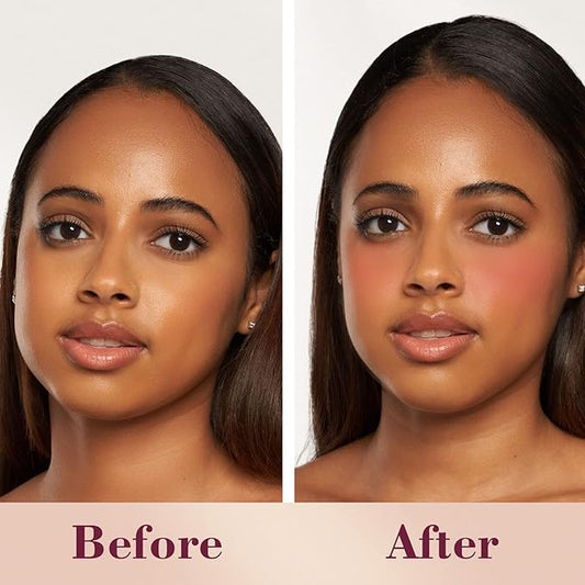 Cilrofelr Dewy Liquid Blush, Soft Cream Liquid Blush for Cheek, Buildable & Blendable Pigment, Lightweight & Smooth Texture, Longwear Formula for a Soft, Natural Flush (03 Coral Red)