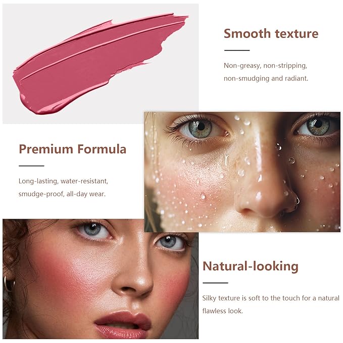 3 Colors Cream Contour Stick, Shades with Highlighter Stick,Blush Stick and Bronzer Contour Stick for Sculpt the Cheeks,Long Lasting,Waterproof,Matte & Dewy Finish for Women (LIGHT FAIR(8+10+12))