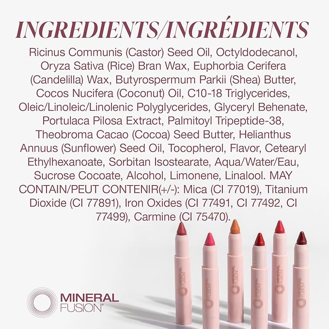Mineral Fusion NEW Sheer Moisture Lip Tint, Buildable Lip Color, Hydrating Lip Balm with Jojoba Oil, Shea Butter & More, Hydrates & Nourishes, FD&C Dye-Free & Hypoallergenic, Courageous, Cherry-Red