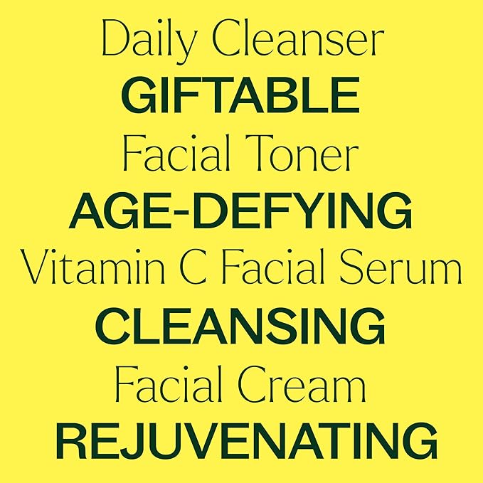 Plant Therapy Ready, Set, Glow- 4 Step Skin Care Set Includes Radiance Gel-Cream Cleanser, Rose & Witch Hazel Facial Toner, Vitamin C with Hyaluronic Acid Facial Serum & Hydrating Facial Cream