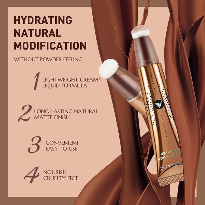 Contour Stick Beauty Wand, Liquid Contour Beauty Wand, Smooth, Lightweight, Liquid Bronzer Wand For A Naturally Sculpted Look, Vegan & Cruelty-Free (04#FAIR/LIGHT,12ML)