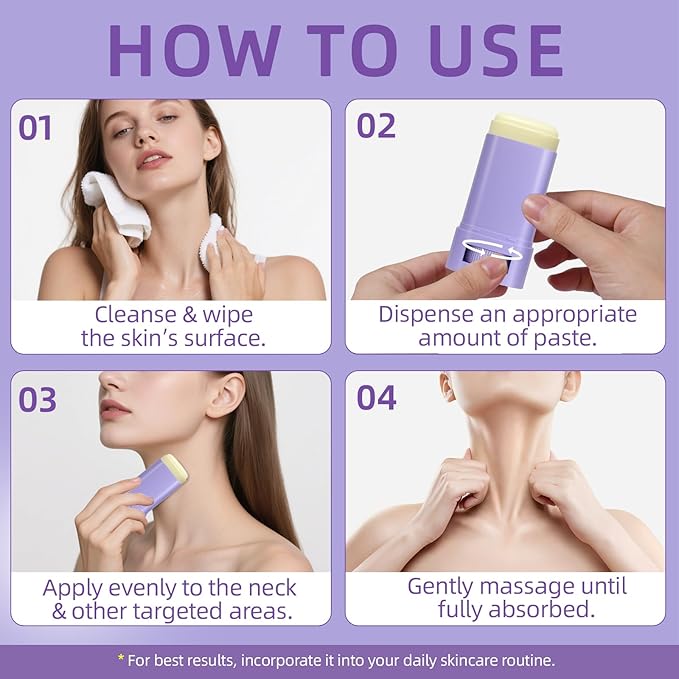 FANSHI Snake Oil Neck Firming Stick, Deeply Moisturising and Anti-Wrinkle Tighten Lift Neck Cream Restores The Skin Resilience With a Trio Of Natural Extracts for All Skin Types