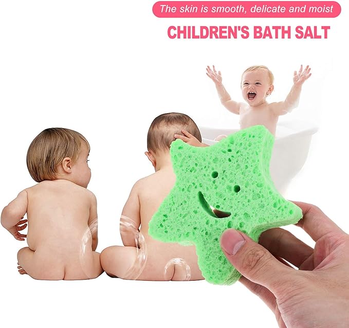 6pcs Bath Sponge Foam Loofah Sponge, Body Sponge for Shower Star Shaped Exfoliating Sponge Portable Body Scrubber